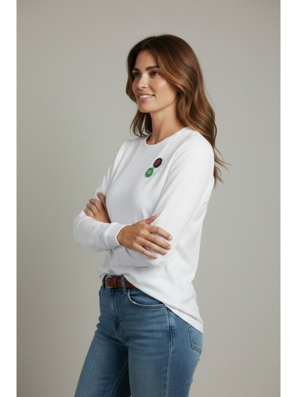 Juicy Couture Women's White Tee Top 'Give Me Candy' with Buttons - Medium New - Picture 3 of 6